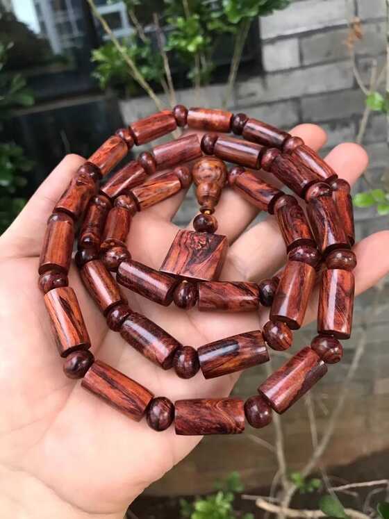 华美男神满纹爆款项链海南黄花梨