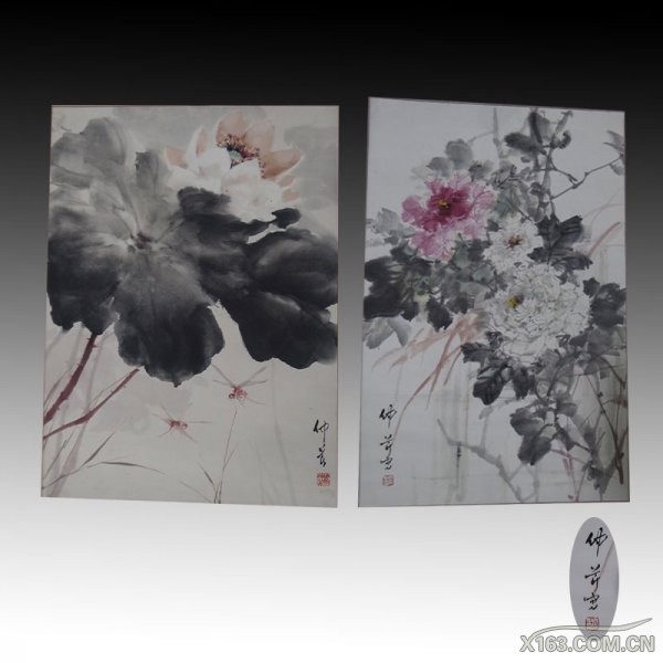 穆仲芹·荷花图·芙蓉图一组；尺寸34x46cm，39x60cm；起拍价260万.jpg